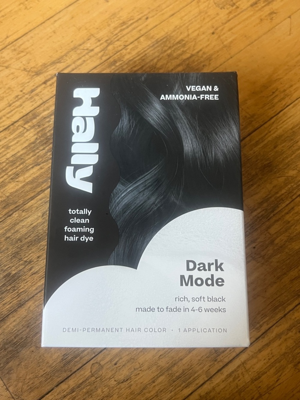 New Hally Dark Mode Demi-Permanent Hair Dye - Rich Soft Black natural vegan